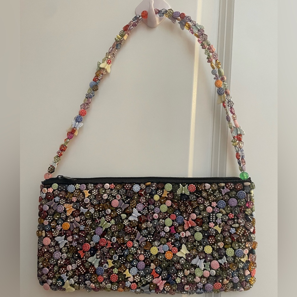 Vintage Y2K Sasha Handbeaded Shoulder Bag